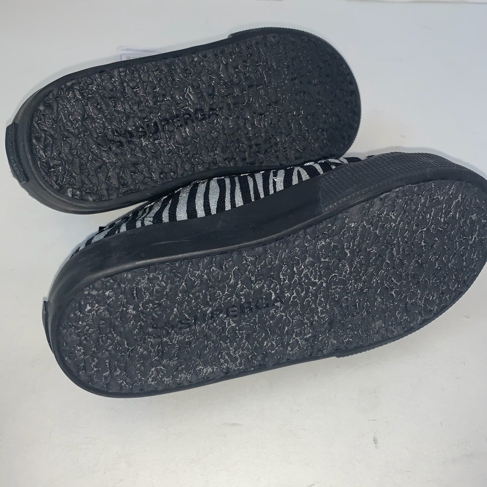 Superga Bambino Zebra Print Black Silver Sneaker - Picture 8 of 10
